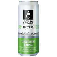 Aqua Carpatica Flavours Băutură carbogazoasă cu aromă de lămâie verde şi mentă, 330ml.