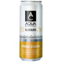 Aqua Carpatica Flavours Băutură carbogazoasă cu aromă de piersică şi mango, 330ml.