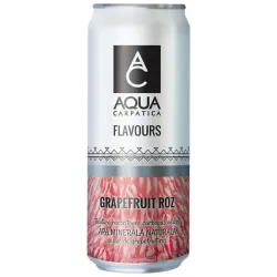 Aqua Carpatica băutură carbogazoasă Flavours cu aroma de  grapefruit roz, 0.33L