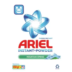 Ariel Detergent de rufe pudră manual Mountain Spring, 450g, 4 spălări