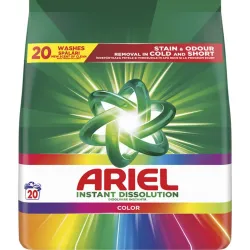 Ariel Detergent pudră automat Instant Dissolution Color, 20 spălări, 1.3 kg