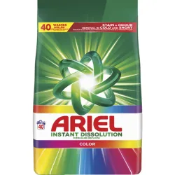 Ariel Detergent pudră automat Instant Dissolution Color, 40 spălări, 2.6 kg