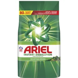 Ariel Detergent pudră automat Instant Dissolution Mountain Spring, 80 spălări, 5.2 kg
