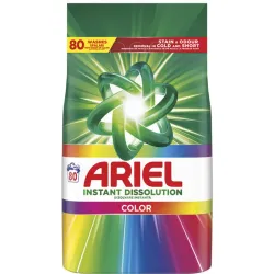 Ariel Detergent pudră automat Instant Dissolution Color, 80 spălări, 5.2 kg