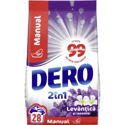 Dero 2in1 Detergent pudră manual Levantică, 28 spălări, 1.4 kg