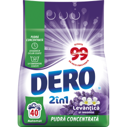 Dero 2in1 Detergent pudră automat Levantică, 40 spălări, 3 kg