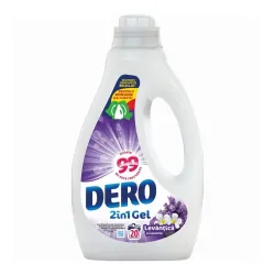 Dero 2in1 Gel Detergent lichid de rufe automat cu Levanţică şi iasomie , 20 de spălări, 1L