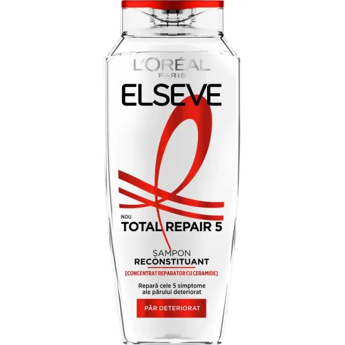 L'Oreal Paris Elseve Total Repair 5 şampon reconstituant pentru păr deteriorat, 400ml