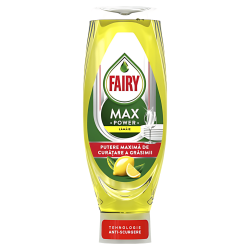 Fairy Detergent de vase Max Power, lămâie, 730 ml. Fairy Detergent de vase Max Power, lămâie, 730 ml.