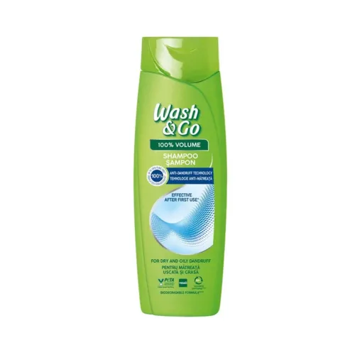 Wash & Go şampon pentru mătreață uscată şi grasă , 360ml